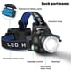 thumbnail image 2 of Linterna frontal, lámpara de cabeza LED recargable por USB, linterna frontal impermeable T6 con 4 modos y diadema ajustable, perfecta para acampar, caminar, cazar Ormromra  WMZL-1529, 2 of 7