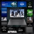 thumbnail image 2 of Laptop Gamer HP Victus NVIDIA GeForce RTX 3050 Intel Core i5 13420H 24GB 512GB SSD 15.6" Full HD 144Hz W11 Teclado Ingles Control Gaming y Edicion de video, 2 of 5