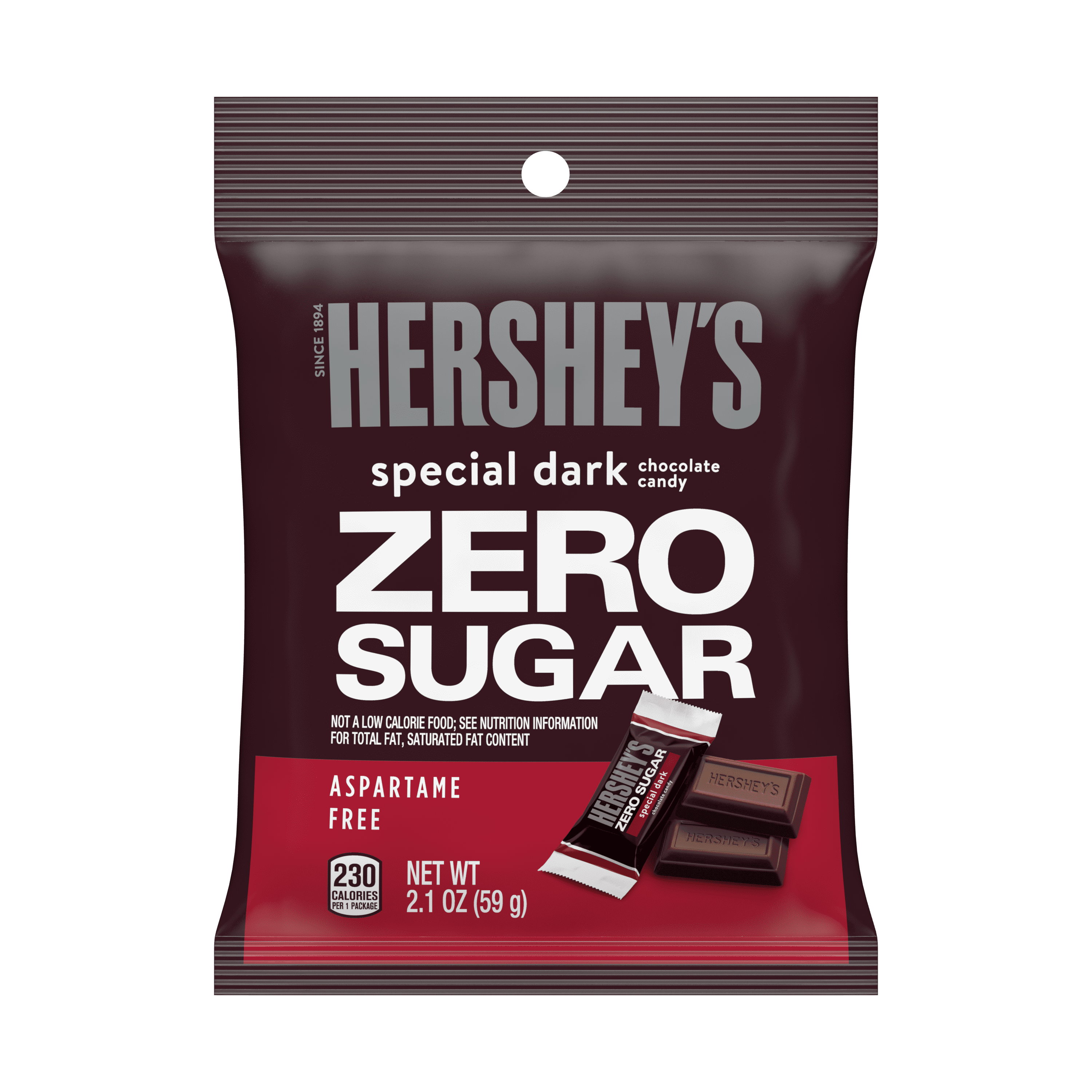 HERSHEYS SPECIAL DARK ZERO SUGAR MILDLY SWEET CHOCOLATES PEG BAG