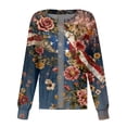 thumbnail image 4 of 4th Of July Trendy Jackets for Women 250th Anniverasry Funny Floral Flag Printed Scrub Jacket Nursing Uniform Shirts with Pockets, 4 of 5