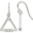 thumbnail image 1 of Sterling Silver Polished Triangle And Bead Shepherd Hook Earrings (23.85 X 15) Made In India qe16087, 1 of 5