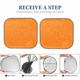 thumbnail image 5 of Kdxio Orange Glitter2 Print 2-Piece Sun Shade Front Windshield - Foldable Car Front Window Sunshades For Most Sedans Suv Truck, 5 of 6