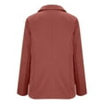thumbnail image 4 of ManxiVoo Professional Womens Blazer Cardigan Open Front Lightweight Office Wear Versatile Spring Layering Piece S Size Watermelon Red, 4 of 6