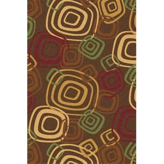 IMS 28680485146336 3 ft. x 5 ft. HIGH QUALITY AREA RUG-TEST PATTERN-BROWN