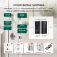 thumbnail image 6 of DESLOC D110Plus Black Fingerprint Door Lock Set with Lever Handles, Keypad, Remote Access Smart Lock, 6 of 10