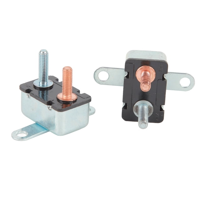 2Pcs Réinitialisation Automatique Disjoncteur de Surcharge en Alliage d'Aluminium Disjoncteur 12V 24V