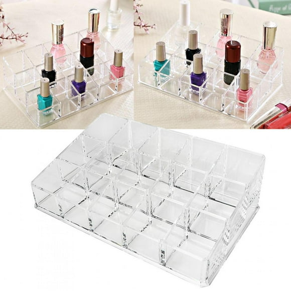 Caja de almacenamiento Jadeshay 15 rejillas para esmaltes de uñas