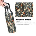 thumbnail image 4 of Yayeee 20oz Insulated Water Bottle Double Wall Stainless Steel with Flip Straw Lid, Art Leaves Pattern, 4 of 7