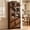 Dark Burl, variant on Vintagearth 77" Tall Kitchen Pantry Cabinet, 1.18'' Thick Panel Curved Storage Cupboard with Adjustable Shelf, Freestanding Organizer for Kitchen, Dining Room, Oak