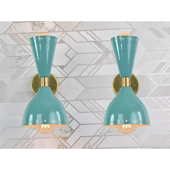 Wall Vanity Light Sconce Brass Mirror Modern Bathroom Lighting Lamp with Black