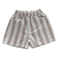 thumbnail image 2 of Quotay Boys Summer Shorts Casual Contrast Color Lightweight Breathable Outdoor Play Elastic Waist Comfy Pants 1-6 Years 02_Khaki,18-24 Months, 2 of 4