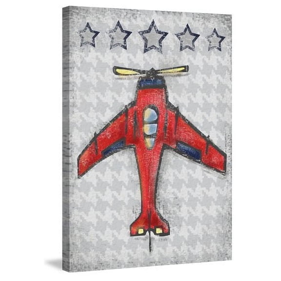 Marmont Hill "Red Plane" by Reesa Qualia Painting Print on Wrapped Canvas