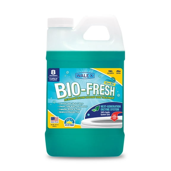 Walex Bio-Fresh RV & Marine Liquid Holding Tank Digester - Contains Beneficial Enzymes - Rapidly Liquifies Waste & Toilet Paper - Ocean Mist - 32oz