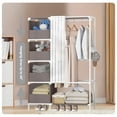 thumbnail image 3 of Portable Closet, Brochao Closet Organizer Storage Shelves, Clothes Rack Storage Organizer, Wardrobe Closet Clothing Rack for Bedroom, Hallway, Living Room, Gray, 3 of 10