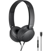 Audio Technica ATHS120CBK USB-C On-Ear Wired Headphones - Black