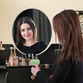 thumbnail image 4 of ANJORALA 2 Drawers Vanity Table Set Modern Vanity Desk with Mirror Dressing Table with 2 Shelves, Black, 4 of 10
