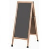 Aarco Products Inc. A-35SS A-Frame Sidewalk Board Features a Slate Colored Porcelain Chalkboard and Solid Red Oak Frame with a Clear Lacquer Finish. Size 42 in.Hx18 in.W