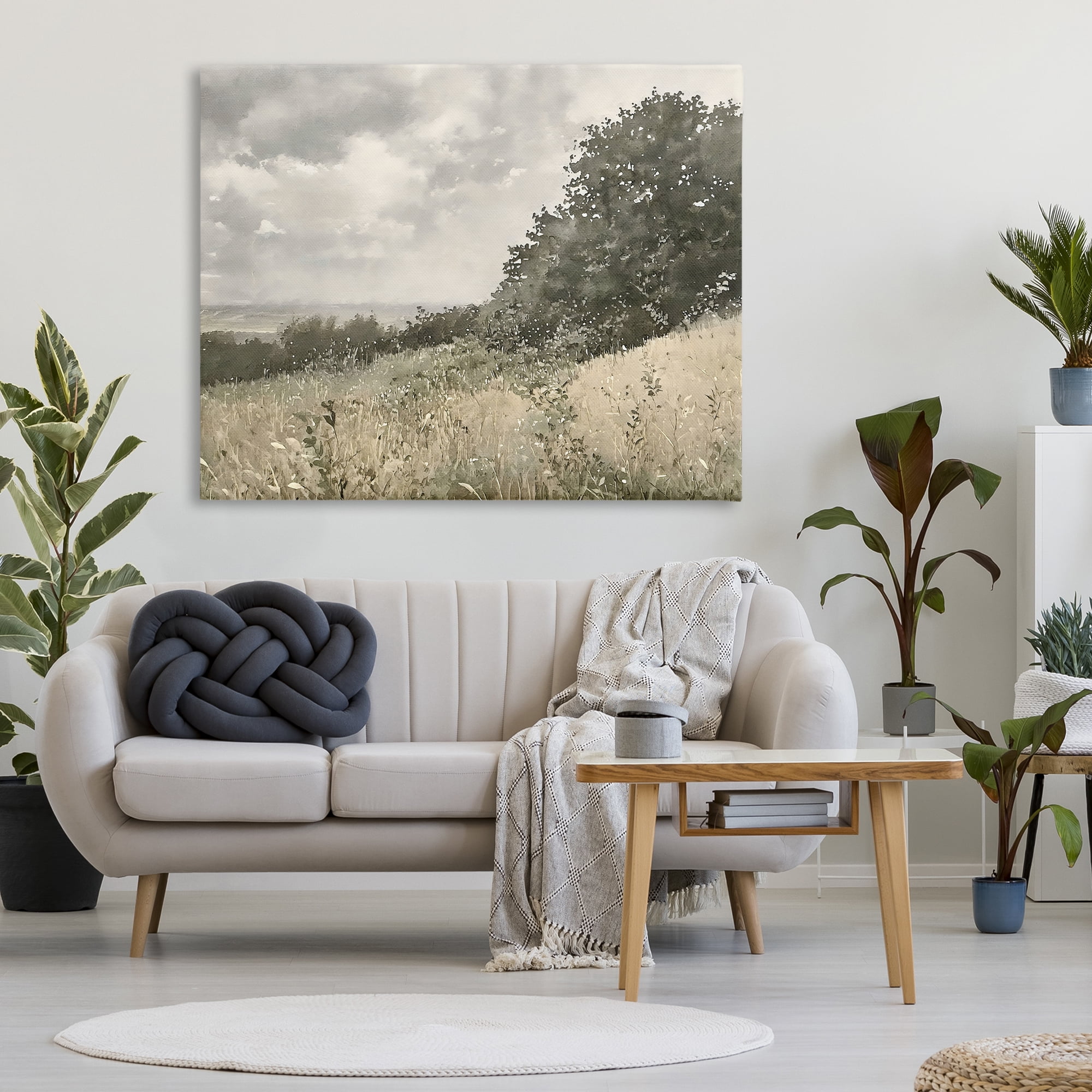 Stupell Industries Soft & Subtle Meadow Landscape Canvas Wall Art, design by Riley B