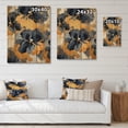 thumbnail image 4 of Designart "Minimalistic Pansies in Black and Yellow II" Floral Print on Natural Pine Wood, 4 of 5