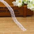 thumbnail image 3 of 2 Metros Tela Floral Con Cinta de Encaje Blanco Por Rollo Para Invitación de Boda, Tarjetas, Decoración, Costura, Fabricación de Lazo Para El Pelo, Envoltura de 15 cm de medio borde de encaje Baoblaze Ajuste de encaje, 3 of 8