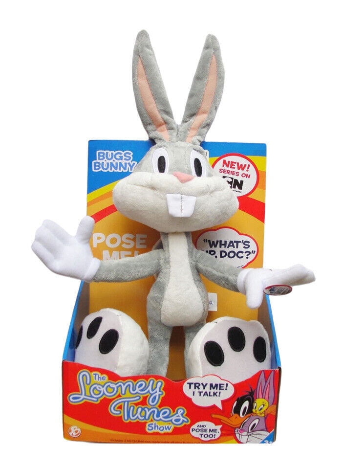 Talking Bugs Bunny Rabbit 12" Looney Tunes Stuffed Animal Plush Doll