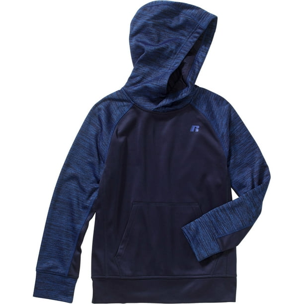 Russell Boys' Marled Tech Fleece Pullover Hoody with Kangaroo Pouch