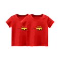 thumbnail image 2 of Frwgonr School Uniform Shirts for Boys Girls Red 2-Pack Cute Graphic Tee Tops Kids Summer School Outfit Clothes 1T-14, 2 of 3