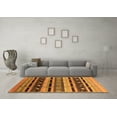 thumbnail image 3 of Ahgly Company Indoor Rectangle Solid Orange Modern Area Rugs, 5' x 7', 3 of 4