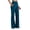 Green-06, variant on Womens High Waisted Straight Leg Pants Side Slit Hem Stretchy Seam Detail Side Pockets Trousers for Work