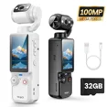 thumbnail image 6 of W & O Q7 Rotating Lens 2.5K 100 MP Action Video Camera with Memory Card, Black, 6 of 9