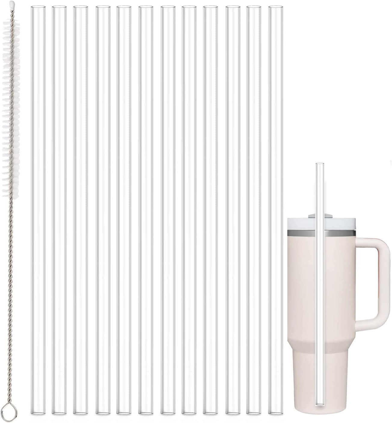 ZOSR]Replacement Straw For Stanley 40 Oz 30 Oz Cup Tumbler, 6 Pack Extra Long Reusable Straws For Stanley 40 Oz & Simple Modern Tumbler With Handle, Cup Straw For Stanley Tumbler Accessories - View #8