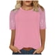 thumbnail image 1 of Puntoco Blusas cortas de liquidación para mujer, blusas de moda para mujer, blusas casuales lisas de manga corta con cuello redondo, 1 of 4