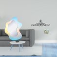 thumbnail image 2 of Espejo acrílico ondulado con diseño de pergamino metálico, arte de pared, placa decorativa moderna con diseño floral para baño, patio, interior, exter, 2 of 8