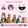 thumbnail image 6 of PetJoy Cat Shock Collar with Remote,2 in 1 Cat Training Collar with 4 Modes,Auto Anti Meow Collar,Mild and Helpful,Pink,Christmas Birthday Gifts, 6 of 7