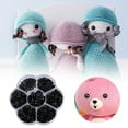 thumbnail image 2 of 500pcs Eyes And Noses Craft Doll Eyes Black Eyes For Puppet Animal And Teddy Bear Crafts Crochet Toy And Stuffed Animals (Assorted Sizes) Button Pin, 2 of 5