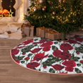 thumbnail image 5 of Sikiie Rose Flowers Nativity Christmas Tree Skirt, Jesus Christian Winter Holiday Tree Mat Decoration(30-48IN)30", 5 of 6