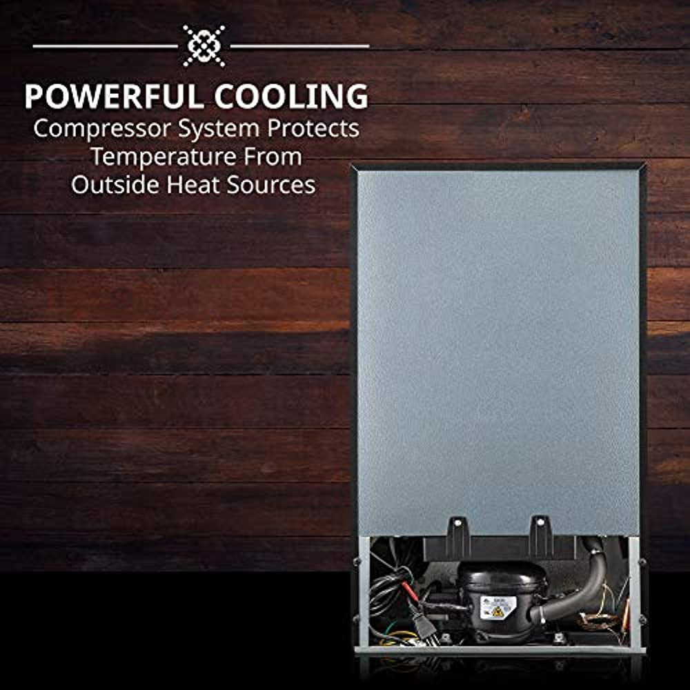 Ivation 24 Bottle Compressor Wine Refrigerator, Freestanding Wine Cooler with Lock, Black