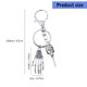 thumbnail image 3 of Elegant Keyring Bird Head Skull Hand Keychain Rust Resistant Alloy Car Key Hanging Ornament Bag Decoration Keyring, 3 of 4