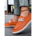 thumbnail image 5 of DLONGLI Women's Canvas Low Top Casual Sneakers, Lace Up Non Slip Flat Sole Classic Walking Shoes, 5 of 5