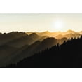 thumbnail image 2 of Yamada, Tomomi 18x13 White Modern Wood Framed Museum Art Print Titled - Sunset sun rays over the mountains, 2 of 4