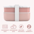 thumbnail image 3 of Bentgo Classic - Caja Bento para adultos, lonchera apilable todo en uno con 3 compartimentos, utensilios de plástico y correa de sellado de nailon, contenedor de alimentos sin BPA (mármol rubor), 3 of 5