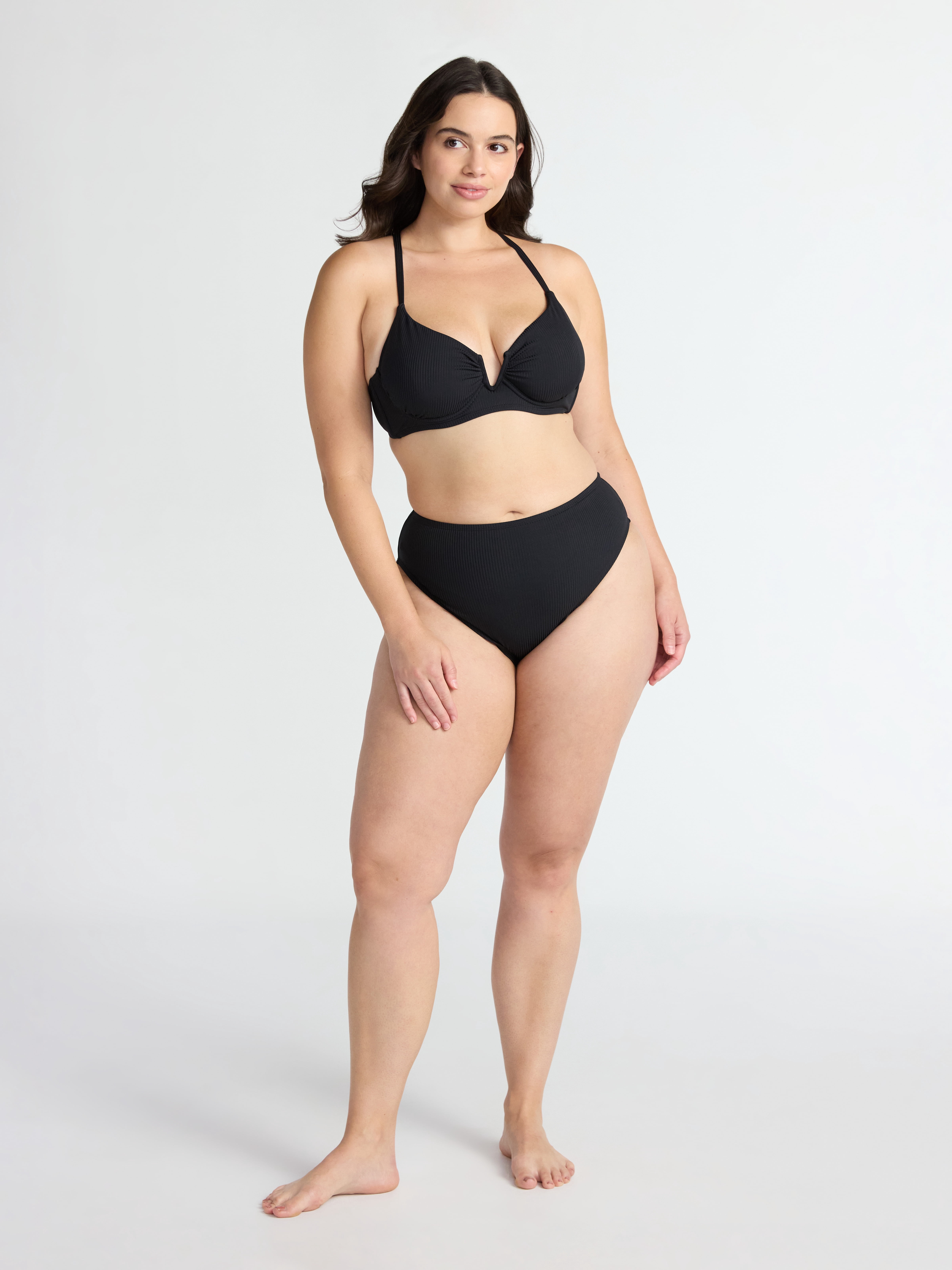 Time and Tru Women's V Wire Underwire Bikini Top, Sizes XS-2X