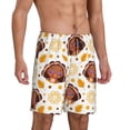 thumbnail image 2 of Wukai Fall Turkey Men’s Short Pajama Pants With Pockets Soft Sleep Pj Shorts for Men-4X-Large, 2 of 6