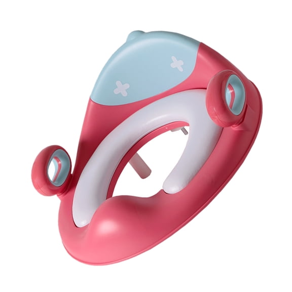 BESTYASH Toilet Trainer Ring in Pink with Backrest and Anti Splash Features for Toddlers