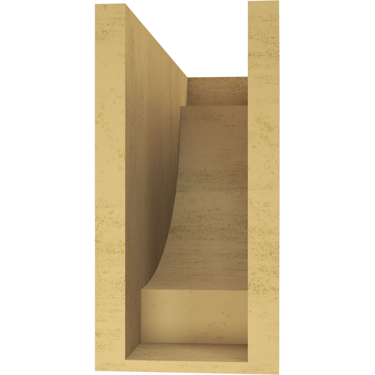 6"W x 18"D x 12"H Classic Alpine Rough Cedar Woodgrain TimberThane Corbel, Primed Tan