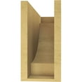thumbnail image 4 of 6"W x 18"D x 12"H Classic Alpine Rough Cedar Woodgrain TimberThane Corbel, Primed Tan, 4 of 6