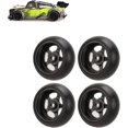 thumbnail image 4 of 26-27 RC Drift Tire, for 128 Remote Control Car, Hard Plastic Tyres, Aluminum Alloy Wheel Rims, 5 Pointed, 4 of 5