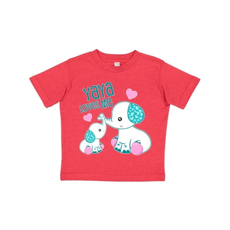 

Inktastic Yaya Loves Me-cute Elephants Gift Toddler Boy or Toddler Girl T-Shirt