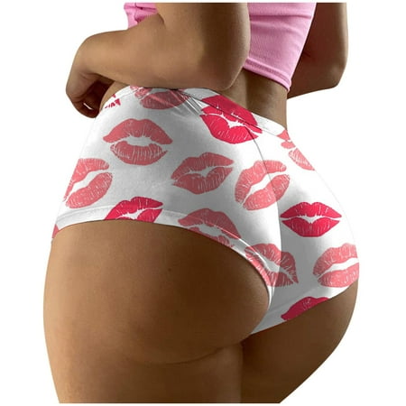 GHSOHS Womens Underwear Panty Black Panties Women s Briefs Women s Fashion High Waist Underwear Printed Seamless Breathable Panties Briefs Panties Cotton Crotch Underpants Orange Briefs Womens U XXL