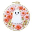 thumbnail image 1 of Cute Embroidery Kit With Halloween Pattern For Beginners Starters Kits With Instructions Handmade Embroidery Material crossstitching spooky For crafts adults kit,embroidery adults adults,embro, 1 of 9